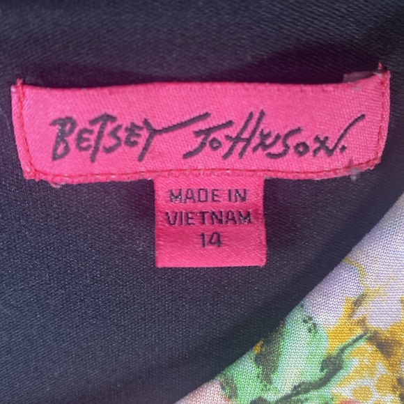 Betsy Johnson Floral Sleeveless Fit and Flare Dress Size 14 - Picture 3 of 9
